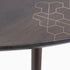 Acacia Wood Accent Table with Brass
